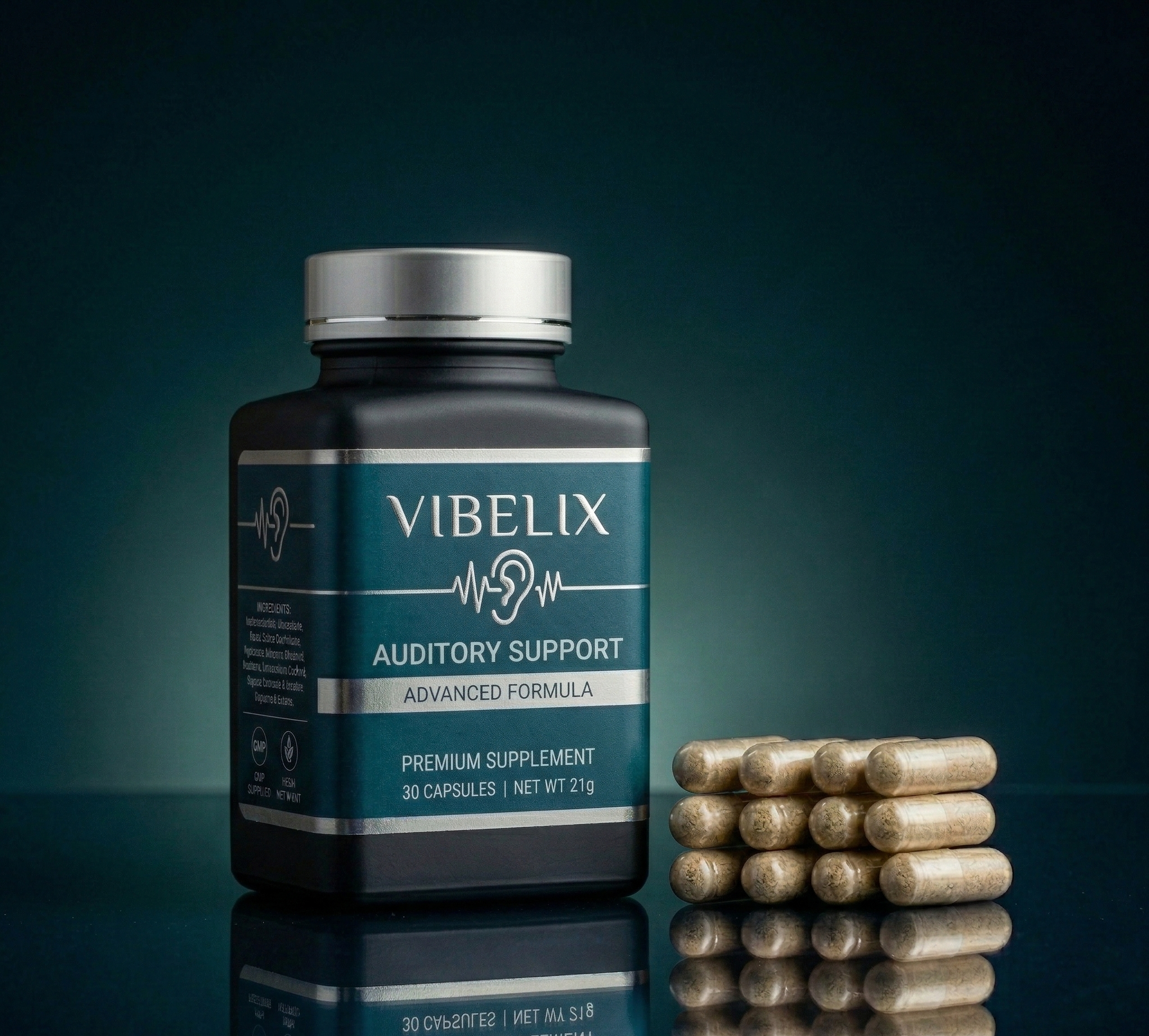 Vibelix – výživový doplnok na podporu sluchu, fľaša 60 kapsúl